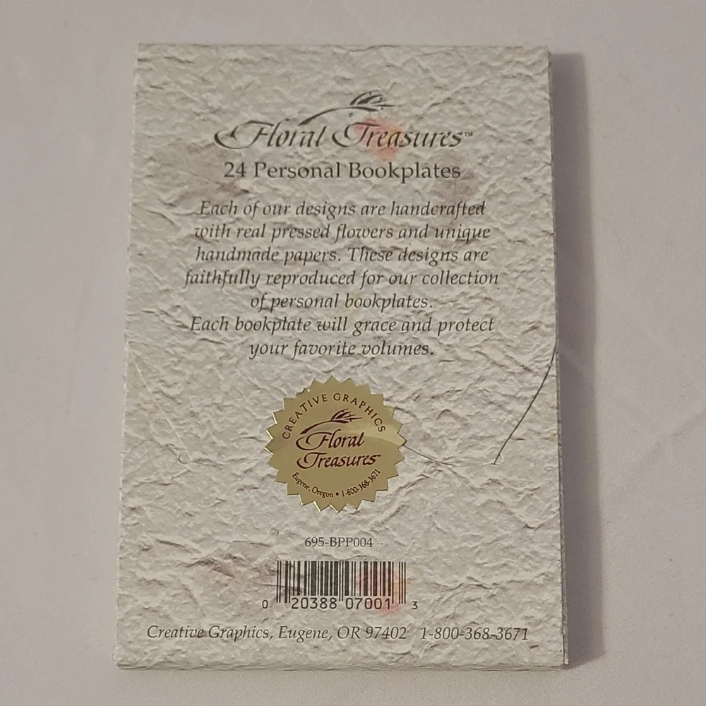24 Personal Book Plates Floral Treasures Faith Hope And Love